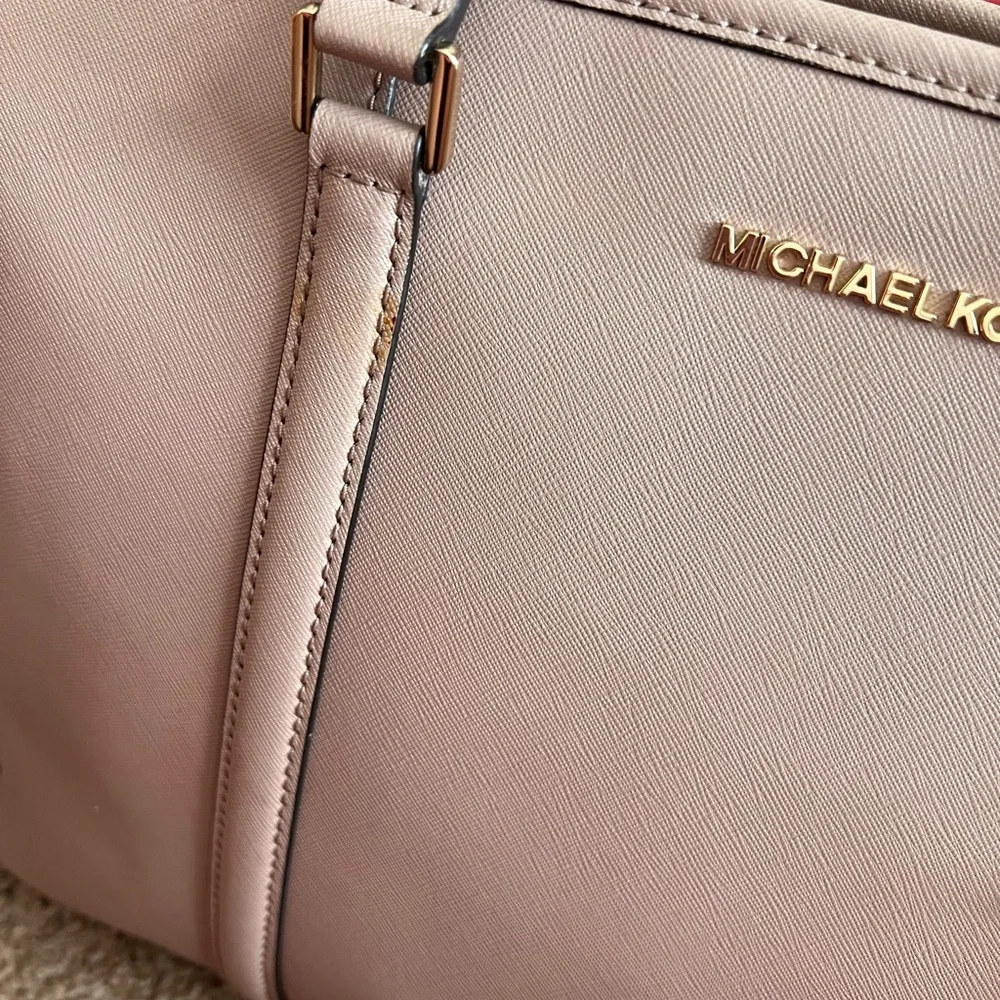 MICHAEL KORS Pink Sady Leather Tote Bag